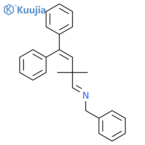 Benzenemethanamine, N-(2,2-dimethyl-4,4-diphenyl-3-butenylidene)- structure