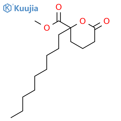 2H-Pyran-2-carboxylic acid, tetrahydro-2-nonyl-6-oxo-, methyl ester structure