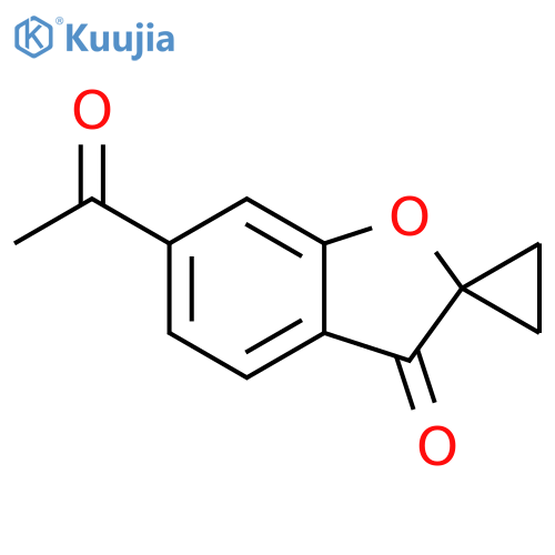 Spiro[benzofuran-2(3H),1'-cyclopropan]-3-one, 6-acetyl- structure