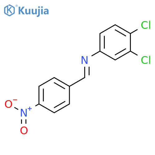 Benzenamine, 3,4-dichloro-N-[(4-nitrophenyl)methylene]- structure