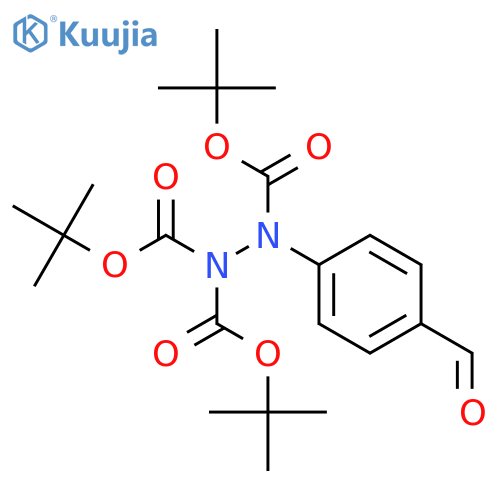 tri-tert-butyl 2-(4-formylphenyl)hydrazine-1,1,2-tricarboxylate structure