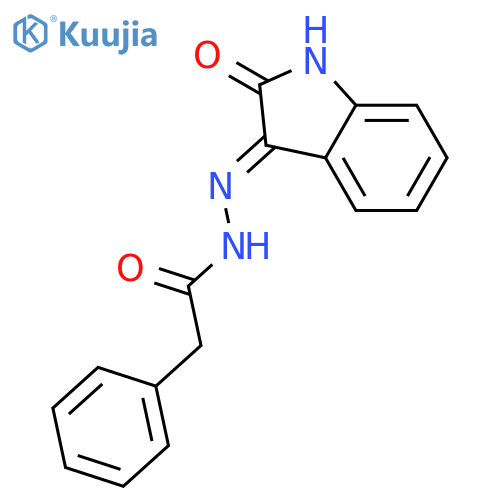N'-(3E)-2-oxo-2,3-dihydro-1H-indol-3-ylidene-2-phenylacetohydrazide structure
