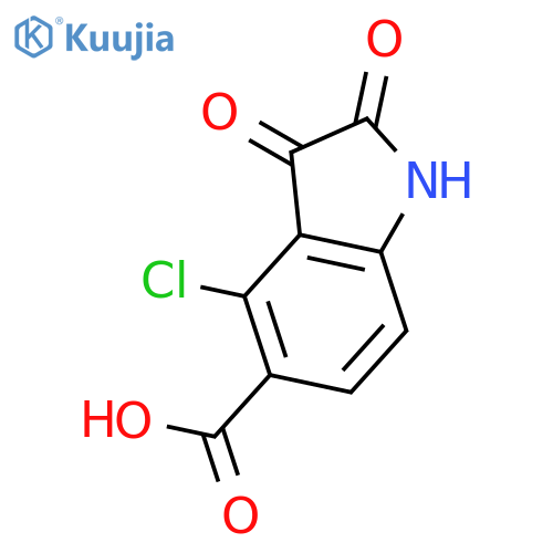1H-Indole-5-carboxylic acid, 4-chloro-2,3-dihydro-2,3-dioxo- structure