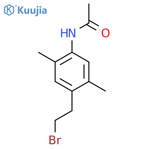 Acetamide, N-[4-(2-bromoethyl)-2,5-dimethylphenyl]- structure