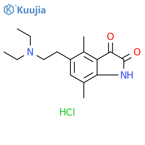 1H-Indole-2,3-dione, 5-[2-(diethylamino)ethyl]-4,7-dimethyl-,monohydrochloride structure