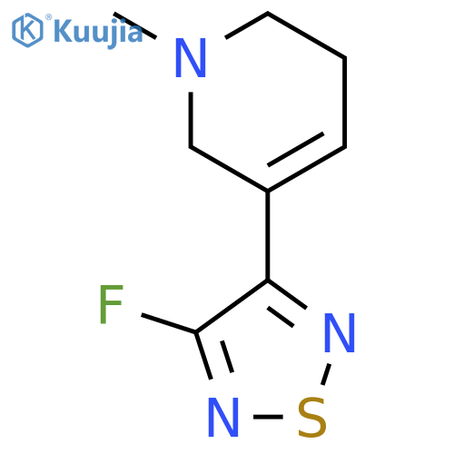 Pyridine, 3-(4-fluoro-1,2,5-thiadiazol-3-yl)-1,2,5,6-tetrahydro-1-methyl- structure