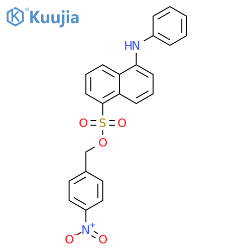 1-Naphthalenesulfonic acid, 5-(phenylamino)-, (4-nitrophenyl)methylester structure