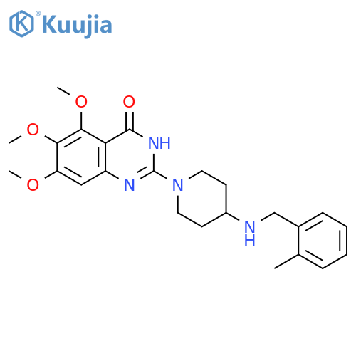 4(3H)-Quinazolinone, 5,6,7-trimethoxy-2-[4-[[(2-methylphenyl)methyl]amino]-1-piperidinyl]- structure