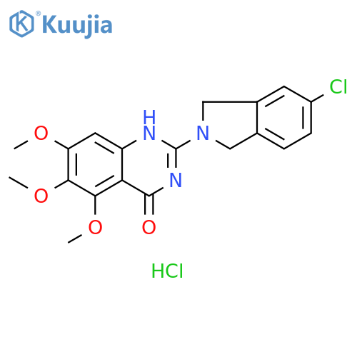 4(3H)-Quinazolinone, 2-(5-chloro-1,3-dihydro-2H-isoindol-2-yl)-5,6,7-trimethoxy-, hydrochloride (1:1) structure