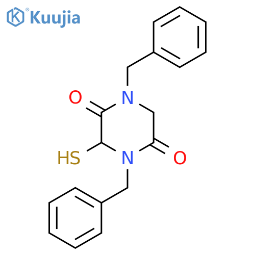 2,5-Piperazinedione, 3-mercapto-1,4-bis(phenylmethyl)- structure