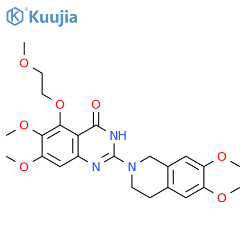 4(1H)-Quinazolinone,2-(3,4-dihydro-6,7-dimethoxy-2(1H)-isoquinolinyl)-6,7-dimethoxy-5-(2-methoxyethoxy)- structure