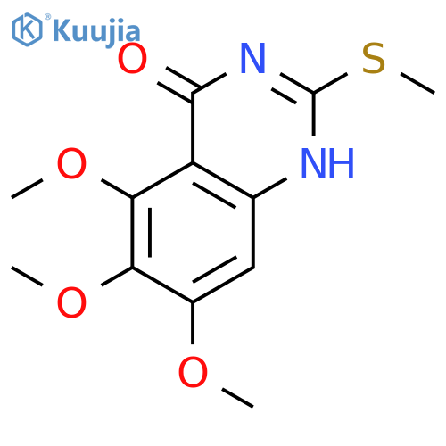 4(1H)-Quinazolinone, 5,6,7-trimethoxy-2-(methylthio)- structure