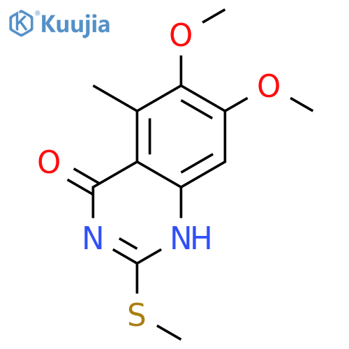 4(1H)-Quinazolinone, 6,7-dimethoxy-5-methyl-2-(methylthio)- structure