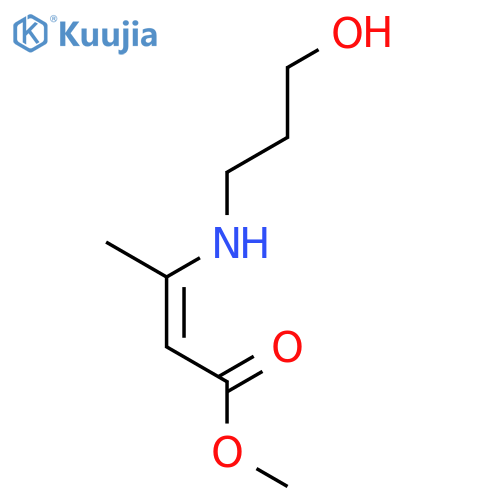 2-BUTENOIC ACID, 3-[(3-HYDROXYPROPYL)AMINO]-, METHYL ESTER, (2Z)- structure