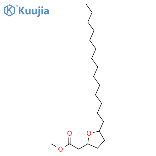 2-Furanacetic acid, tetrahydro-5-tetradecyl-, methyl ester structure