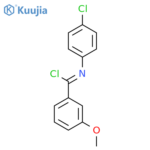 Benzenecarboximidoyl chloride, N-(4-chlorophenyl)-3-methoxy- structure