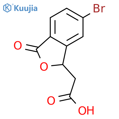 (6-Bromo-3-oxo-1,3-dihydro-isobenzofuran-1-yl)-acetic acid structure