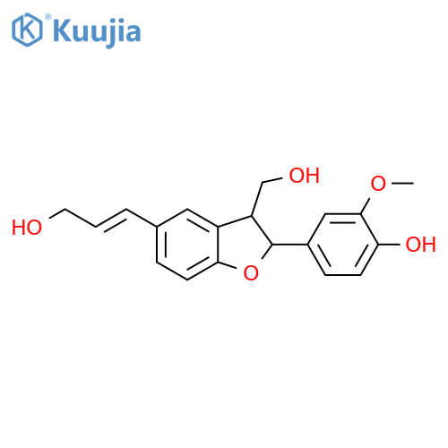 3-Benzofuranmethanol,2,3-dihydro-2-(4-hydroxy-3-methoxyphenyl)-5-[(1E)-3-hydroxy-1-propenyl]- structure