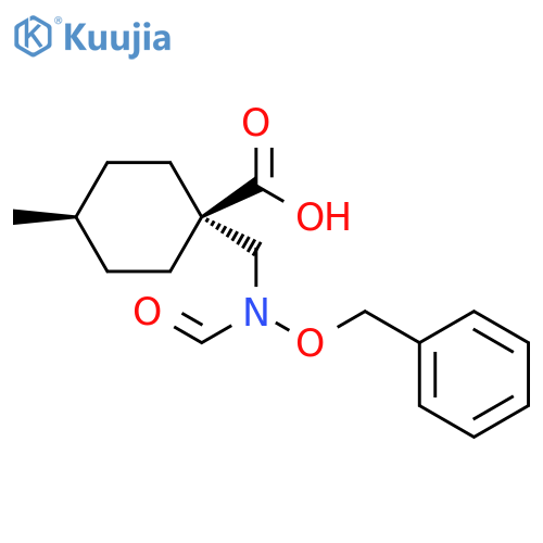 Cyclohexanecarboxylic acid, 1-[[formyl(phenylmethoxy)amino]methyl]-4-methyl-, cis- structure