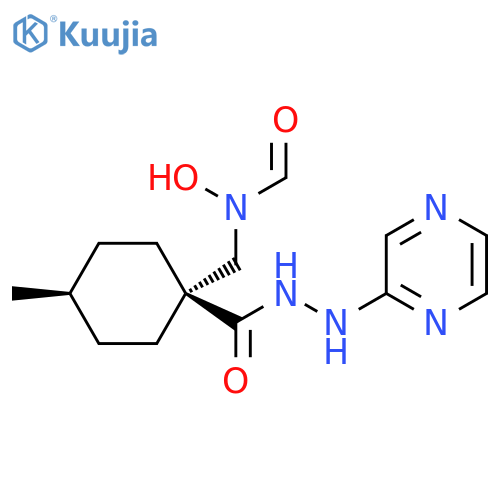 Cyclohexanecarboxylic acid, 1-[(formylhydroxyamino)methyl]-4-methyl-,2-pyrazinylhydrazide, cis- structure