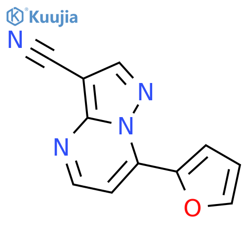 7-(FURAN-2-YL)PYRAZOLO[1,5-A]PYRIMIDINE-3-CARBONITRILE structure