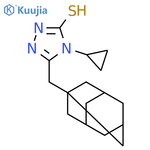 5-(adamantan-1-yl)methyl-4-cyclopropyl-4H-1,2,4-triazole-3-thiol structure