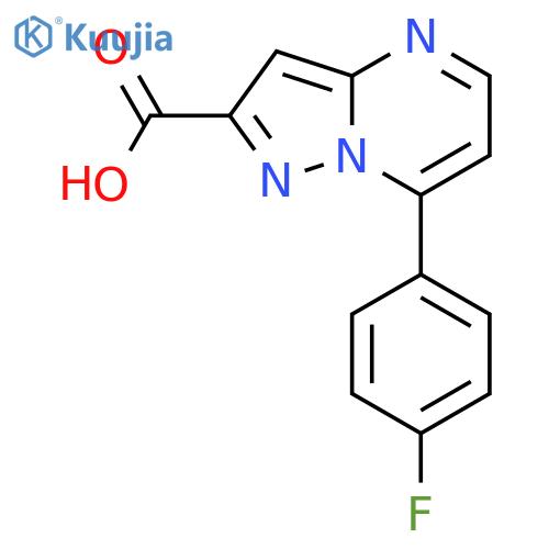 7-(4-fluorophenyl)pyrazolo1,5-apyrimidine-2-carboxylic acid structure