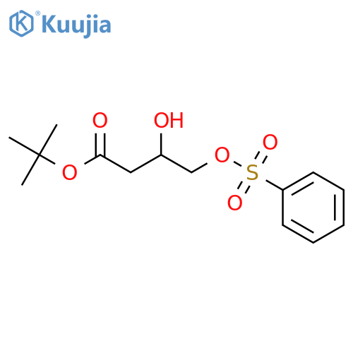 Butanoic acid, 3-hydroxy-4-[(phenylsulfonyl)oxy]-, 1,1-dimethylethyl ester structure