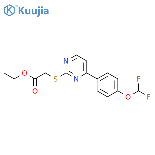 ethyl 2-({4-4-(difluoromethoxy)phenylpyrimidin-2-yl}sulfanyl)acetate structure