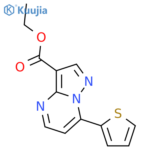 ethyl 7-(thiophen-2-yl)pyrazolo1,5-apyrimidine-3-carboxylate structure