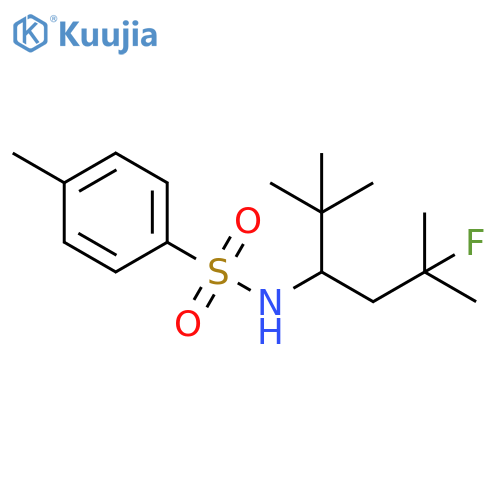 Benzenesulfonamide, N-[1-(1,1-dimethylethyl)-3-fluoro-3-methylbutyl]-4-methyl- structure