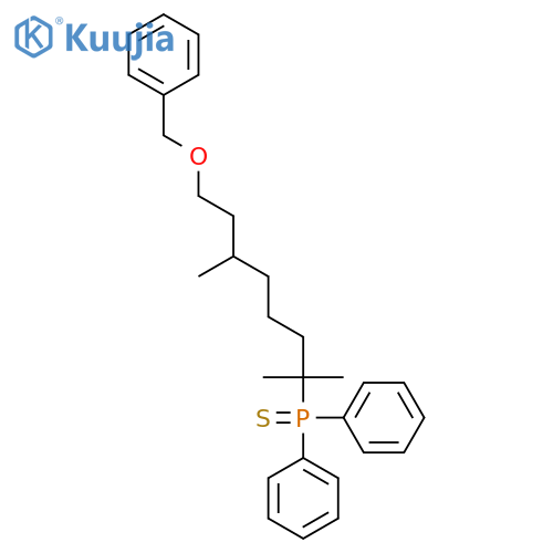 Phosphine sulfide, diphenyl[1,1,5-trimethyl-7-(phenylmethoxy)heptyl]- structure