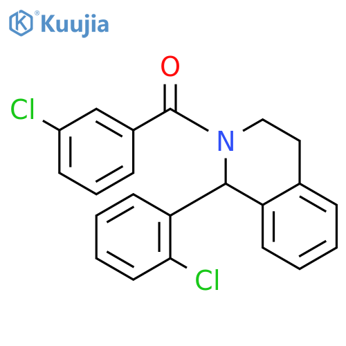 Isoquinoline, 2-(3-chlorobenzoyl)-1-(2-chlorophenyl)-1,2,3,4-tetrahydro- structure
