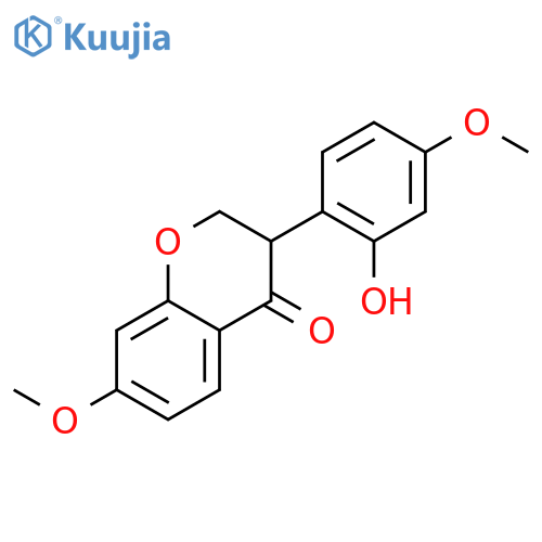 3-(2-hydroxy-4-methoxyphenyl)-7-methoxy-2,3-dihydrochromen-4-one structure