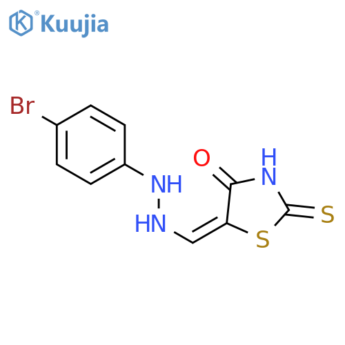 <br>(5E)-5-{[2-(4-bromophenyl)hydrazino]methylene}-2-thioxo-1,3-thiazolidin-4-o ne structure