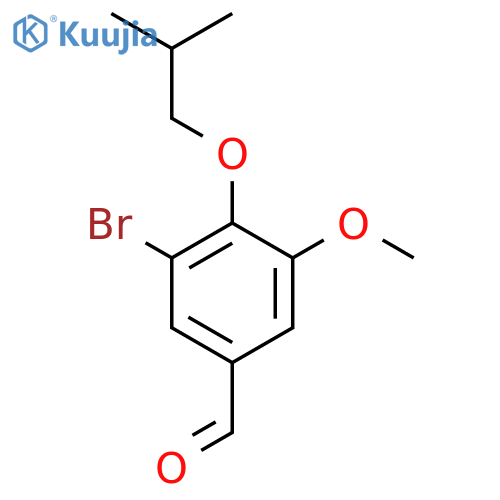 3-bromo-5-methoxy-4-(2-methylpropoxy)benzaldehyde structure