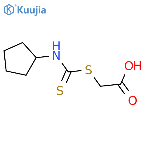2-(cyclopentylcarbamothioyl)sulfanylacetic acid structure
