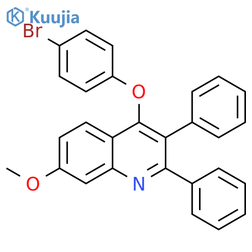 Quinoline, 4-(4-bromophenoxy)-7-methoxy-2,3-diphenyl- structure