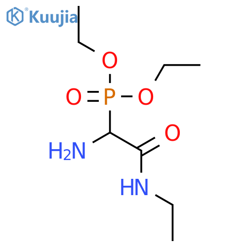 Phosphonic acid, [1-amino-2-(ethylamino)-2-oxoethyl]-, diethyl ester structure