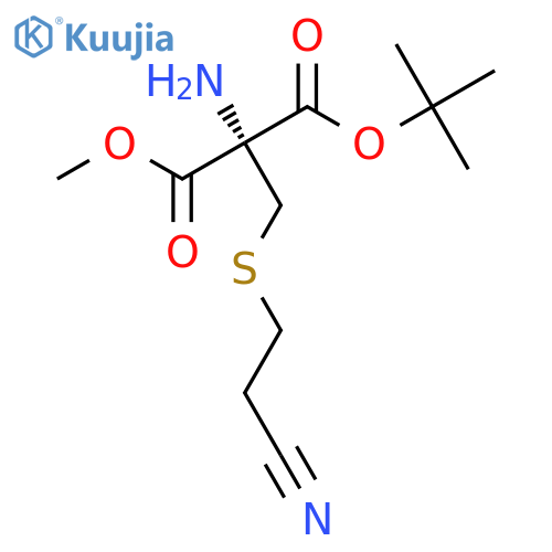 (R)-2-Boc-amino-3-(2-cyano-ethylsulfanyl)-propanoic acid methyl ester structure