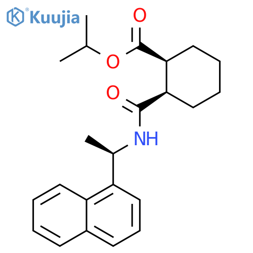 Cyclohexanecarboxylic acid, 2-[[[(1R)-1-(1-naphthalenyl)ethyl]amino]carbonyl]-, 1-methylethyl ester, (1S,2R)- structure