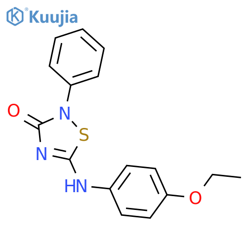 1,2,4-Thiadiazol-3(2H)-one, 5-[(4-ethoxyphenyl)amino]-2-phenyl- structure
