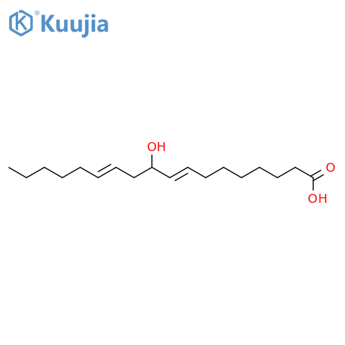 (8E,12Z)-10-hydroxyoctadeca-8,12-dienoic acid structure