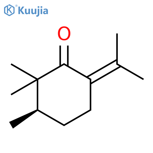 CYCLOHEXANONE, 2,2,3-TRIMETHYL-6-(1-METHYLETHYLIDENE)-, (R)- structure