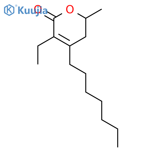 2H-PYRAN-2-ONE, 3-ETHYL-4-HEPTYL-5,6-DIHYDRO-6-METHYL- structure