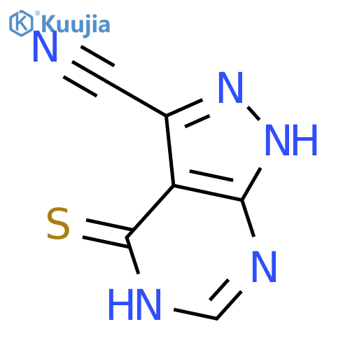 1H-Pyrazolo[3,4-d]pyrimidine-3-carbonitrile, 4,5-dihydro-4-thioxo- structure