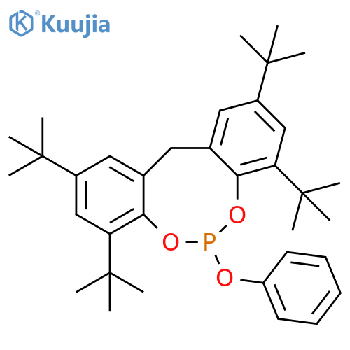 12H-Dibenzo[d,g][1,3,2]dioxaphosphocin, 2,4,8,10-tetrakis(1,1-dimethylethyl)-6-phenoxy- structure