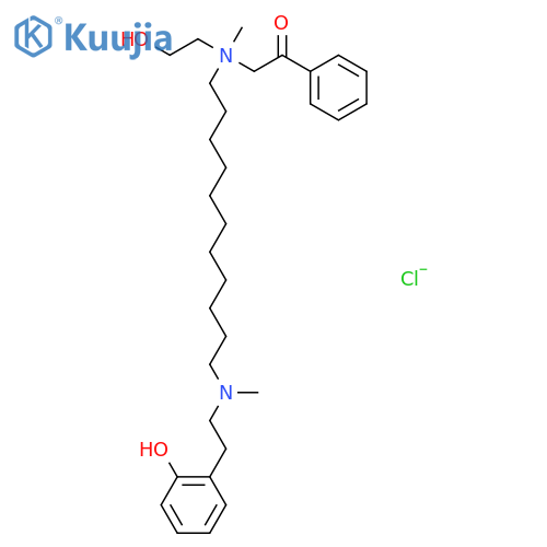 (2-hydroxyethyl)[11-[(2-hydroxyphenethyl)methylamino]undecyl]methylphenacylammonium chloride structure
