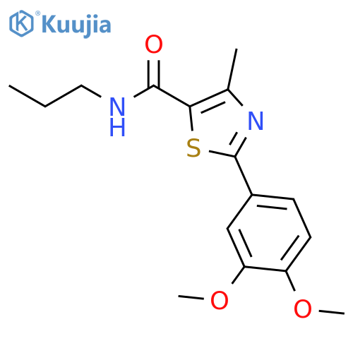 5-Thiazolecarboxamide, 2-(3,4-dimethoxyphenyl)-4-methyl-N-propyl- structure