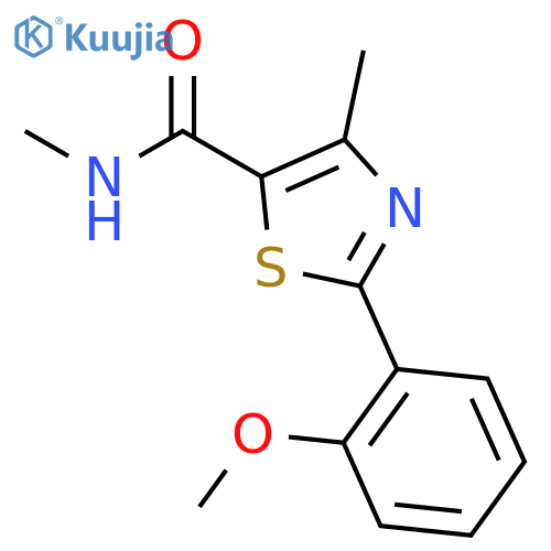 2-(2-methoxyphenyl)-N,4-dimethyl-1,3-thiazole-5-carboxamide structure